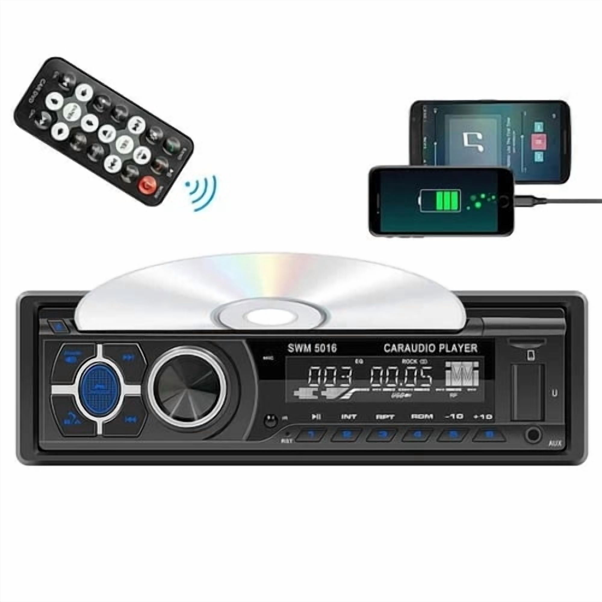 NAKAMICHI NQ711B Single-DIN Bluetooth USB AUX Audio Car Stereo