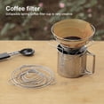 thumbnail image 3 of Maoww Reusable Stainless Coffee Dripper Funnel Shaped Filter Maker Collapsible Paperless Filtering Pour Spring for Outdoor M, 3 of 9
