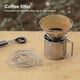 thumbnail image 5 of Greeniant Gotero de café reutilizable, filtro en forma de embudo plegable, fabricante de bebidas portátil, filtrado sin papel, regalos para exteriores M Kits de desorden para acampar METRO Greeniant OD023647-01, 5 of 6