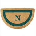 thumbnail image 1 of Nedia Home 02057N Single Picture - Green Frame 22 x 36 In. Half Round Heavy Duty Coir Doormat - Monogrammed N, 1 of 1