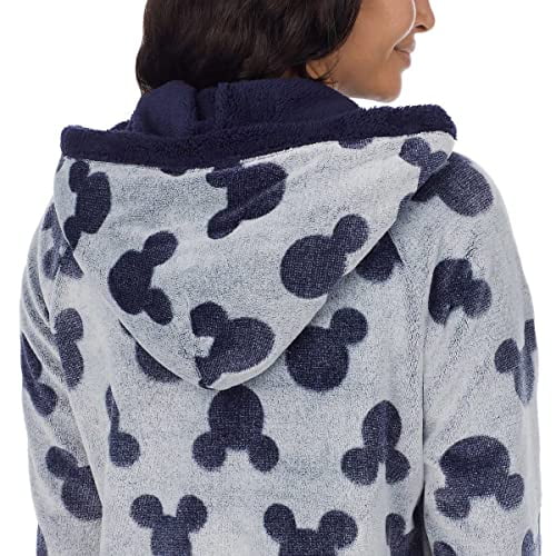 Disney Womens Mickey Mouse Fleece Lounge Hoodie (Dark Blue 