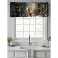 thumbnail image 4 of Christmas Valances for Windows Santa's Elves Forest Snowfall Evergreen Rod Pocket Curtains Valance Short Window Treatment Drapes for Living Room, Bedroom Bathroom 54"&nbsp;W x 18" L, 4 of 5