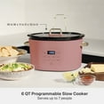 thumbnail image 4 of Thyme & Table 6QT Programmable Slow Cooker, Faded Rose, 4 of 11