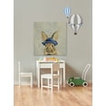 thumbnail image 5 of Marmont Hill Blue Hat Rabbit Canvas Wall Art, 5 of 7