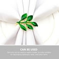 thumbnail image 5 of 6 Pcs Christmas Napkin Rings Leaf Buckle (green) 6pcs Greenery Decor Delicate Holders Dining Table Metal Alloy, 5 of 6