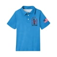 thumbnail image 6 of CCRFTGI 250 Anniversary USA Flag Polo Shirts for Child Girls Boys Size 7 School Uniform America Flag freedom Shirt Golf Lapel Button Collared Polo Quick Dry Summer T-Shirts Blue 11-12 Years, 6 of 7