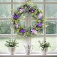 thumbnail image 4 of Mothers Day Gifts Chmadoxn Mothers Day Gifts for Mom Mother's Day Decorations Spring Wreath Small And Green Leaves Purple Flowers Door Hanging Wreath Mothers Day Decorations, 4 of 9