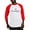 Red/White, variant on - Triangle Logo Baseball Jersey - Cotton Baseball Jersey, 3/4 Raglan Sleeve Shirt