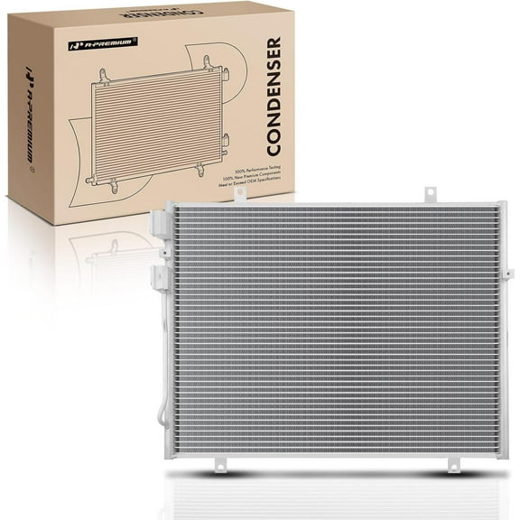 A-Premium Air Conditioning A/C Condenser Compatible with Dodge Dakota 2005-2010 & Mitsubishi Raider 2006-2009 & Ram Dakota 2011, Replace# 3666, 55056352AC