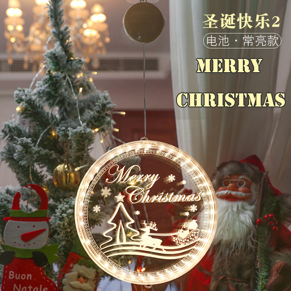 3D Christmas Window LED Lights Christmas Tree Decor