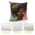thumbnail image 4 of Nawypu African American Women Throw Pillow Cover Art Afro Black Girl Queen Cushion Covers Zipper Square Pillowcase Decor, 4 of 5