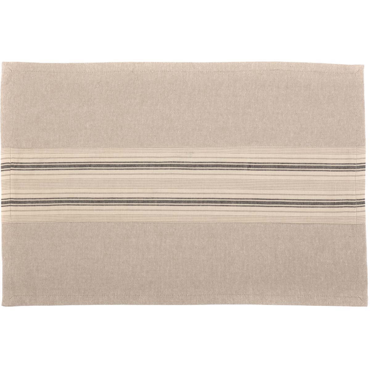 VHC Brands Farmhouse Tabletop & Kitchen-Sawyer Mill Runner, Placemat Set 12x18, Dark Creme Tan