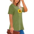 thumbnail image 3 of XCHQRTI Faith T Shirt Plus Women Graphic Tees Sunflower Christian Tops Clothes Short Sleeve, 3 of 9