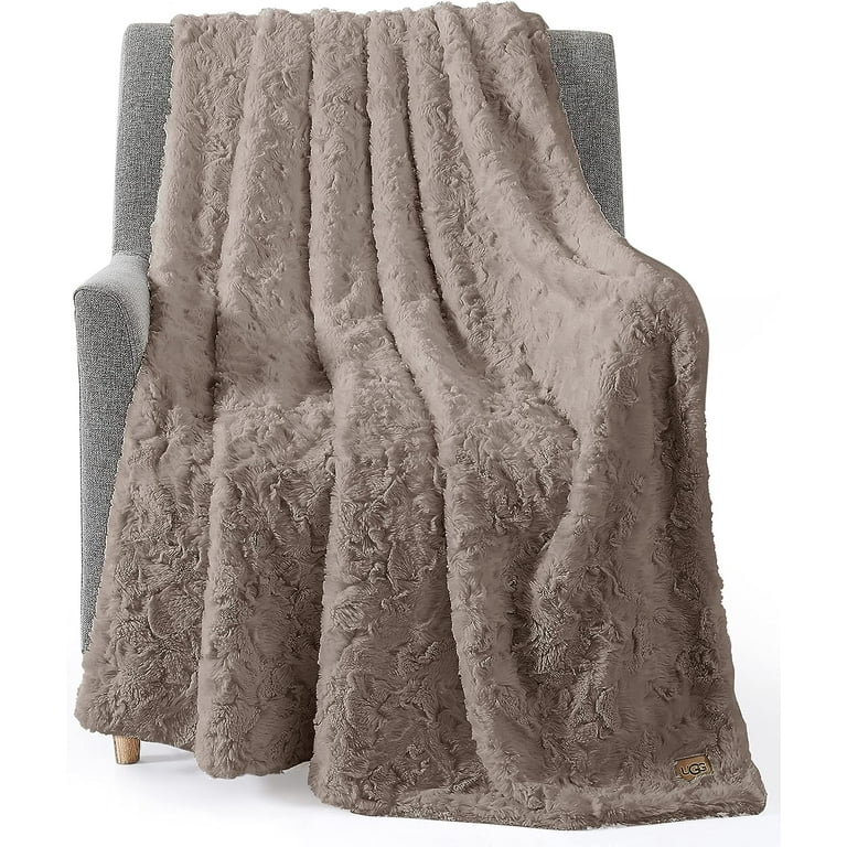 GUAIPOU 10483 Adalee Soft Faux Fur Reversible Accent Throw Blanket