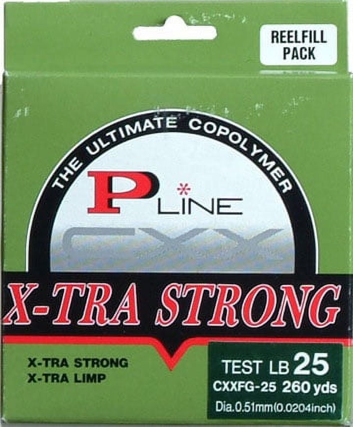 P-Line CXX-Xtra Strong Fishing Line Filler Spool, Moss Green, 25