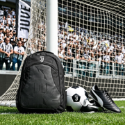 Icon Sports Juventus Soccer Backpack, Black, 100% Polyester