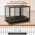 thumbnail image 2 of Ataucjin Large Dog Crate,48" L x 24" H,Metal Dog Crate, Dog Kennel, Dog Kennel for Small Medium Large Dogs, Puppy Dog Playpen, Pet Cage, Pet Playpen, Indoor Outdoor, 2 of 6