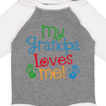 thumbnail image 4 of Inktastic Grandpa Loves Me Boys or Girls Long Sleeve Baby Bodysuit, 4 of 5
