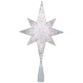 thumbnail image 2 of Northlight 11" Lighted 8 Point Bethlehem Star Christmas Tree Topper - Clear Lights , Green Wire, 2 of 6