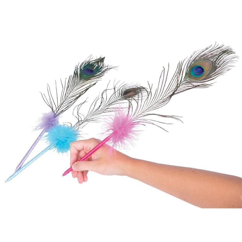 Dazzling Toys High Quality Real Natural Peacock Feathers 17 Inch Pens