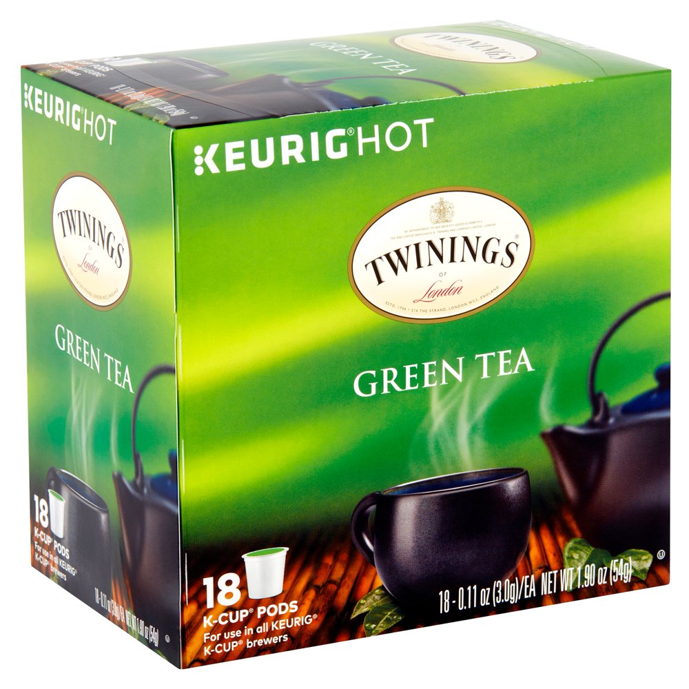 Twinings of London Green Tea KCup Pods, 0.11 oz, 18 count