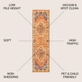 thumbnail image 3 of JONATHAN Y MODERN PERSIAN 2 x 8 Runner Rug, Brooklyn Geometric Medallion - Orange/Blue, MDP207D-28, 3 of 9