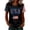 Black, variant on MEICHEN Women's 4th of July Short Sleeve Top Usa Flag Printed Patriotic Graphic Tee Blouse Summer 250th Anniversary Usa Round Neck T Shirt