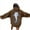 Brown, variant on Hoodies For Women Fashion Preppy Shark Graphic Print Hoodies Fall Oversized Hoodies Casual Long Sleeve Pockets Tops