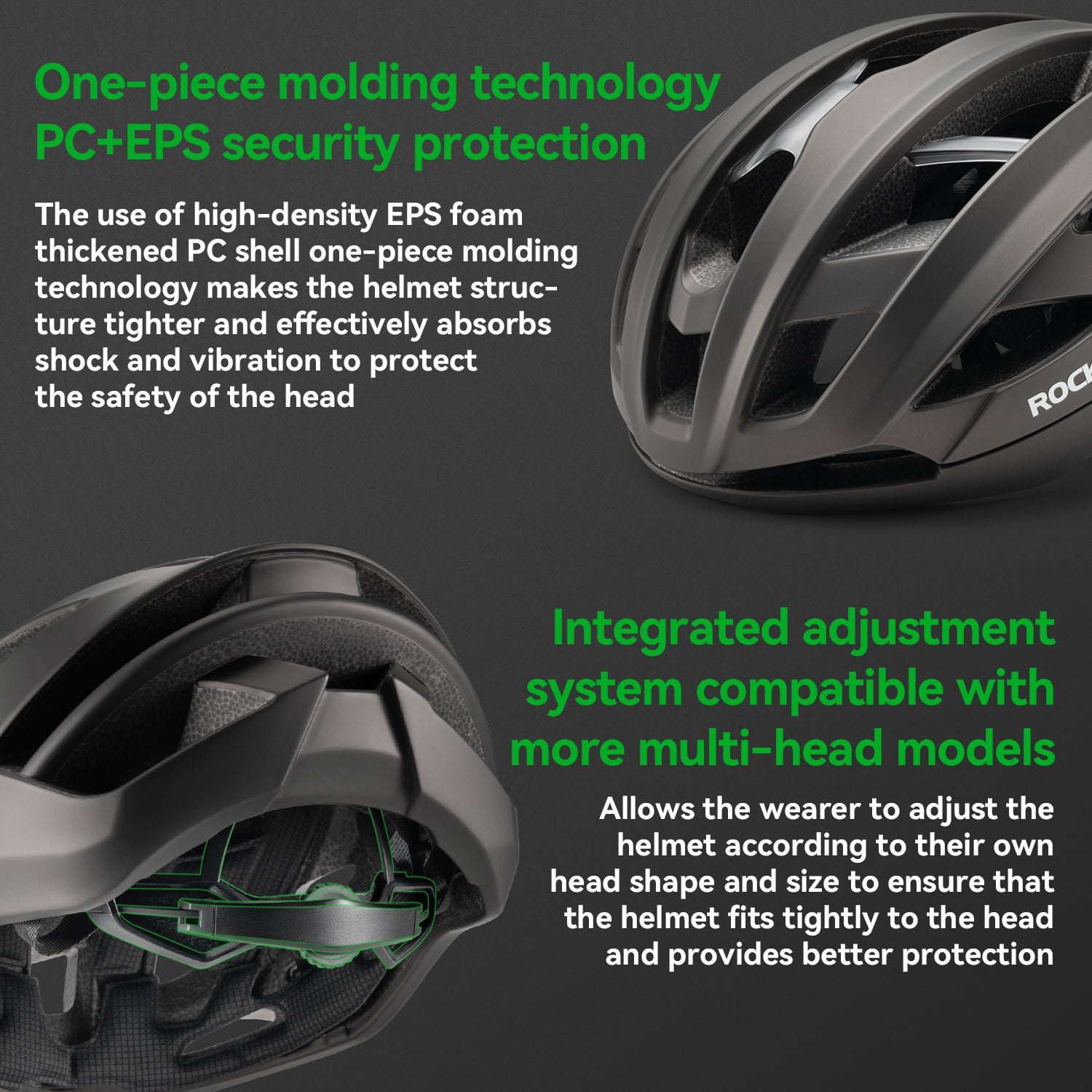 ROCKBROS Cycling Helmet Keel Structure Hardcore Protection One-piece 3D Lining Modling Quick-release Magnetic Buckle Bike Helmet