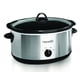 thumbnail image 1 of Crock-Pot - Olla de cocción lenta ovalada manual de 8 cuartos, Acero inoxidable, Plateado, 8 QT, 1 of 5