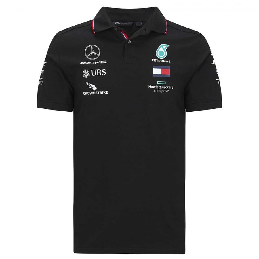 Buy Mercedes-AMG Petronas F1 Team Black Polo Shirt 2020 Online at ...