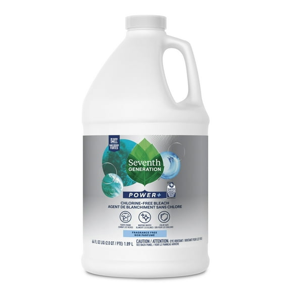 Seventh Generation Non-Chlorine Bleach, 3-in-1 Benefits Fights Stains, Free & Clear, 64 fl oz