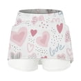 thumbnail image 4 of CPNG Girls Skorts High Waist Athletic Skirts with Shorts Little Girl Casual Heart Print High Waisted Stretchy Sporty Skorts, 4 of 7