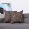 thumbnail image 4 of Piccocasa Modern Polyester 2 Piece Decorative Throw Pillow Cover(18" x 18",Dark Brown), 4 of 8