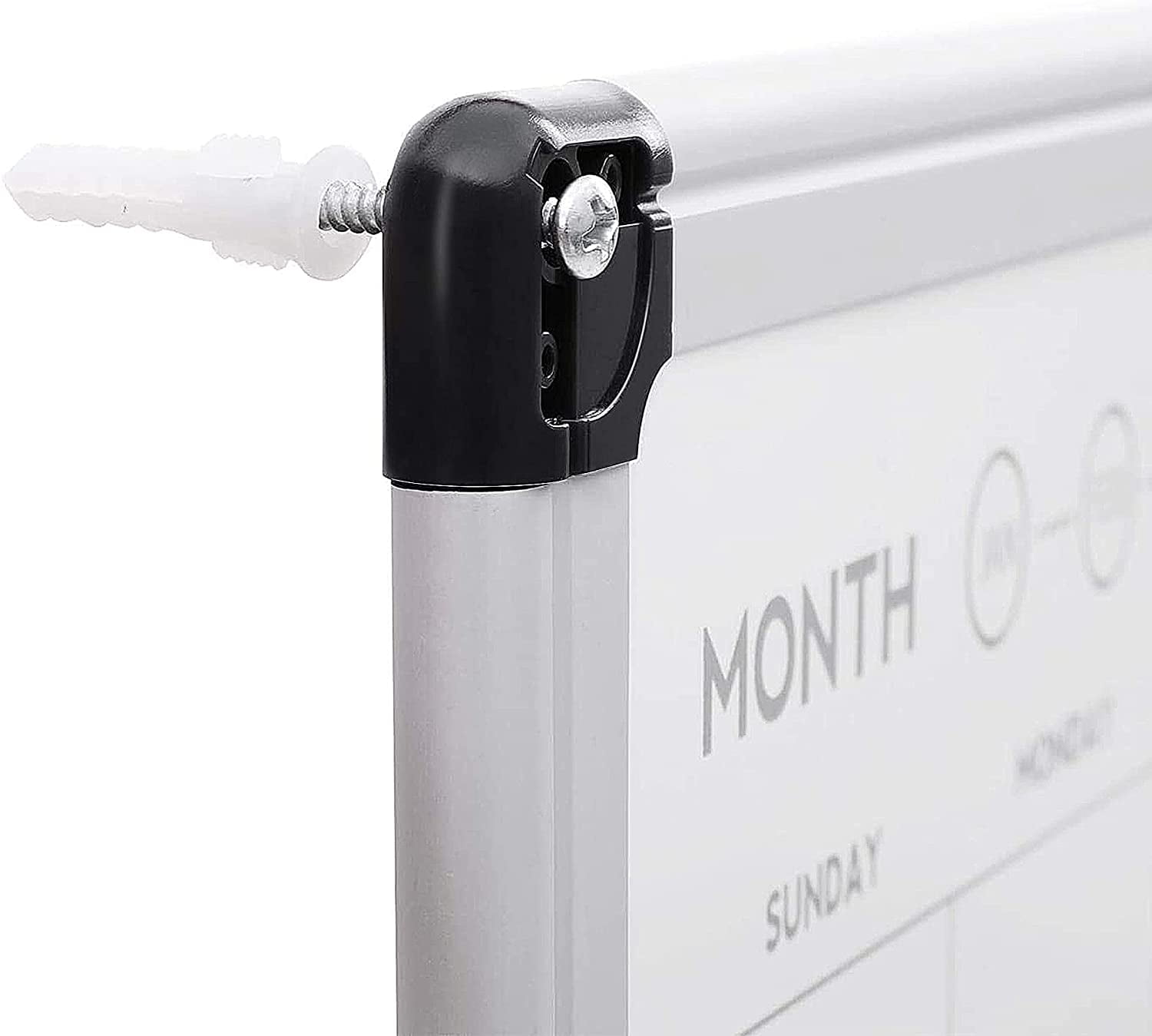 Pen+Gear Monthly Calendar Dry Erase Whiteboard with Silver Frame, 24x36 Inches