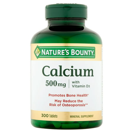 Nature's Bounty calcium avec vitamine D3 suppléments minéraux comprimés, 500 mg, 300 count