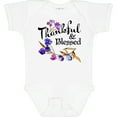thumbnail image 3 of Inktastic Thankful and Blessed Inspirational Saying with Flowers Boys or Girls Baby Bodysuit, 3 of 5