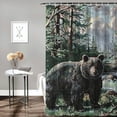 thumbnail image 2 of Orinice Bear Forest Stream Bathroom Decor Set with Hooks Luxurious Graphic Print Polyester Fabric Fashion Shower Curtain for Home Bathtubs Decoration 69x72, 2 of 7