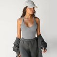 thumbnail image 2 of LYMAYTER‌ Women's Ribbed Scoop Neck Tank Tops Low Cut Sleeveless Casual Stretch Basic Summer Tee‌ XS-XL, 2 of 10