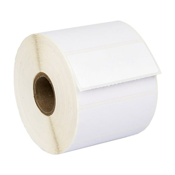 HOUSELABELS 2.5" x 1" Multipurpose Labels on 1" Core Compatible With Zebra and Rollo Printers, 1 Roll / 1,380 Labels per Roll
