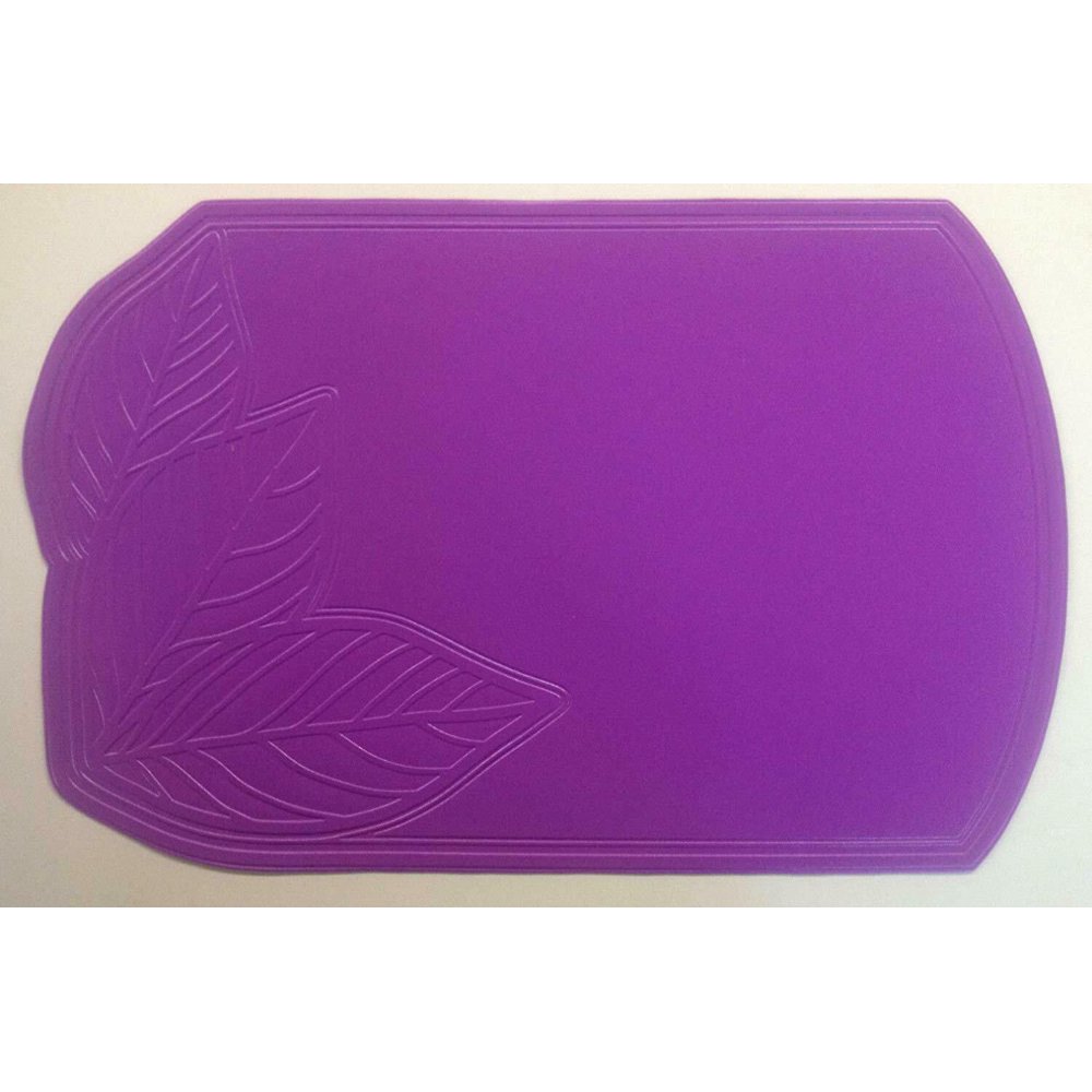 SET OF 6 VINYL PLACEMATS, PURPLE