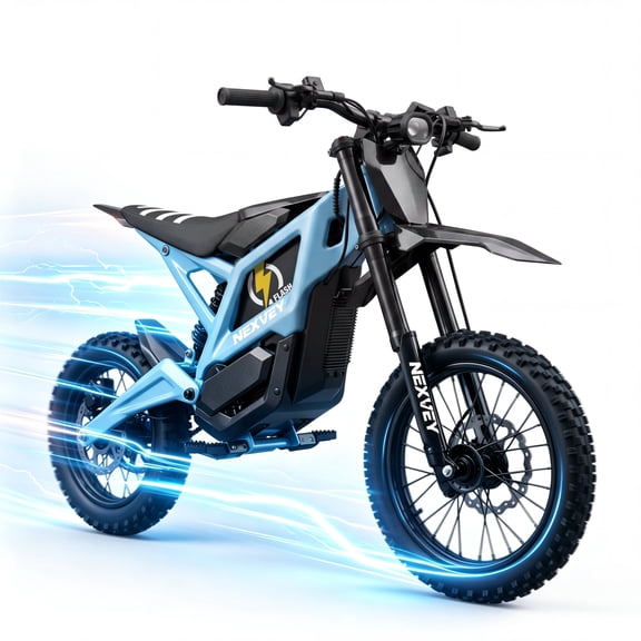 Nexvey Flash Electric Dirt Bike, 4000W Peak, 48V 27AH Battery, 45MPH, 35Miles Range, Wheelie Assist, Dual Suspension & Brakes, off Road Emoto for Teens 13