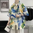 thumbnail image 2 of Camisas finas de verano 2024 para hombre, camisa hawaiana de manga corta para playa, blusas holgadas informales con estampado de moda para hombre, blusas con cuello vuelto, 2 of 5