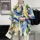 thumbnail image 2 of Camisas finas de verano 2024 para hombre, camisa hawaiana de manga corta para playa, blusas holgadas informales con estampado de moda para hombre, blusas con cuello vuelto, 2 of 5