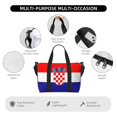 thumbnail image 4 of Women Men Croatian Flag Gym Duffel Bag Travel Carry On Weekender Overnight Tote Personal Item Bag, 4 of 6