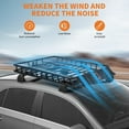 thumbnail image 5 of Acekid 46"x36" Roof Rack,Heavy Duty Car Rooftop Cargo Carrier Basket with Cargo Net,Luggage Holder with Extension for Universal,Pick Up Trucks,200lbs Capacity, 5 of 7