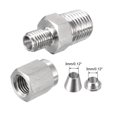 thumbnail image 2 of Conector de tubo de compresión, 1/4 NPT macho x 肖3mm(1/8")" Diámetro exterior del tubo con doble férula 3pcs, 2 of 3