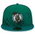 thumbnail image 2 of Men's New Era Kelly Green Boston Celtics  Rally Drive Checkerboard 59FIFTY Crown Fitted Hat, 2 of 6