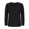 thumbnail image 5 of BLVB Long Sleeve Shirts for Women Fall Lace Hollow out Blouses Dressy Ribbed Knit Sweaters V Neck Tunic Trendy Clothes, 5 of 6
