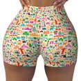 thumbnail image 2 of Fotbe Travel Shorts Sin Costuras – Shorts Deportivos de Cintura Alta para Mujer, Elásticos para Gimnasio, Yoga, Running o Ciclismo-Large, 2 of 8